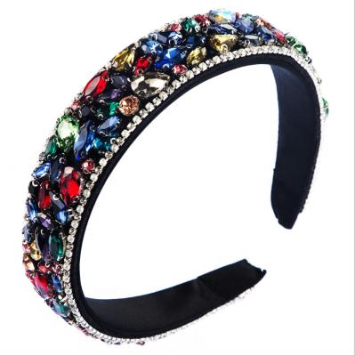 China 2020 Newest Fashional Lady Women Girls Headband Velvet Fur Crystal Rhinestone Pretty Designed Headbands for sale