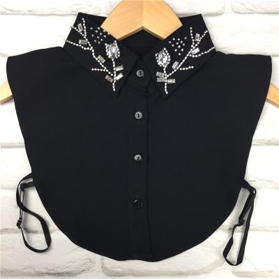 China New Fashion Detachable Elegant Women's Half Shirts Blouse Fake Collar With Rhinestone for sale