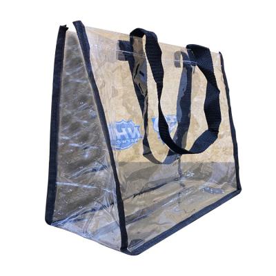 China PVC Handled Handbag Can Be Customized Strap PVC Bag Portable Shopping Bag for sale