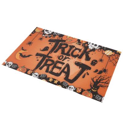 China Sustainable Halloween Carpet 3D Printing Custom Design Meal Mat Holiday Decoration PVC Table Mat for sale