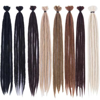 China Black Synthetic Handmade Dreadlock Extensions Chocolate Dreadlocks Double Debl Ended Hair Extensions Dreadlocks Manufacturer Dreadlock Hair Extensions for sale