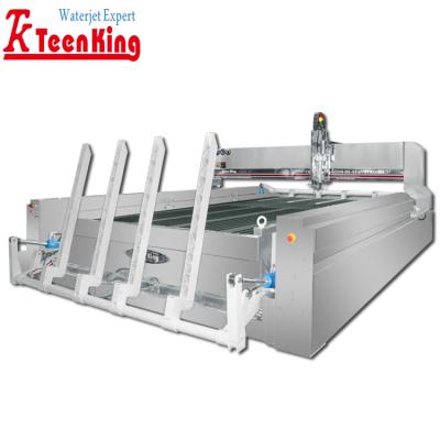 China Hotels system double loading waterjet cutting machine for sale