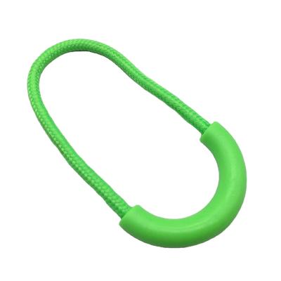 China WYSE Nickel Free Zipper Pulls U Shape Zipper Pull Logo Plastic Factory Fluorescent Green Eco-friendly Custom Plastic Zipper Sliders Te koop