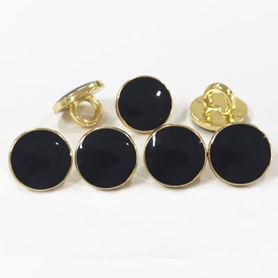 China Viable Custom Black Enamel Metal Leg Sewing Buttons Buttons For Shirts Suits for sale