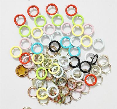 China WYSE 12L+222# Durable Brass Snap Buttons New Color Ring Spray Snap Buttons For Kid's Clothing Baby Buttons for sale