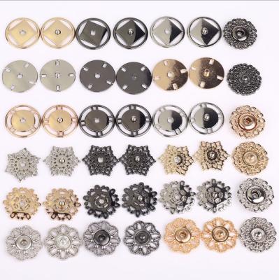 China Variety New Design Viable Hot Sale Fancy Custom Metal Alloy Press Sewing Snap Buttons For Garment Accessories Clothes Jacket Shirt for sale