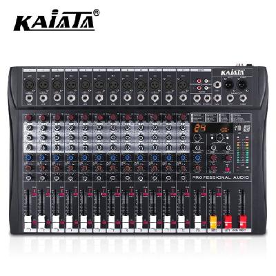 China KAIKA RX12-1 12 Multifunctional Professional Mixer 48V USB Karaoke DJ Mixing Console USB Audio Phantom for sale