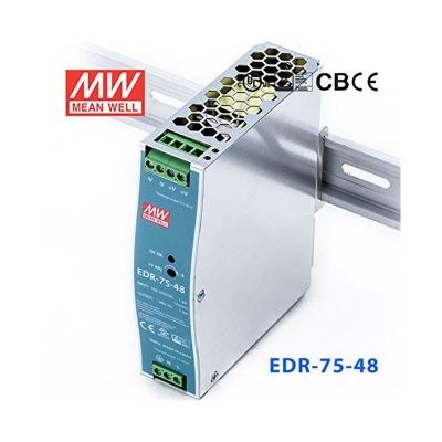 China Fuente de alimentación MALA del carril del dinar del POZO 75W 1.6A 48V para el interruptor de Ethernet en venta