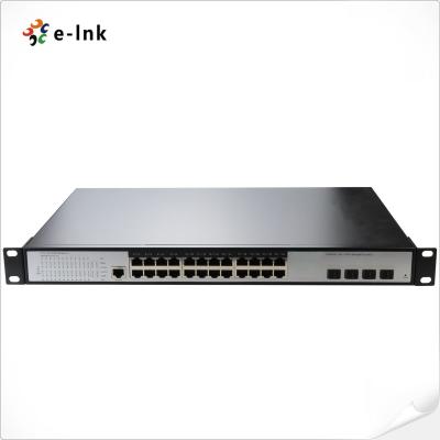 China El anuncio publicitario manejó 24 interruptores manejados L3 portuarios del interruptor 4 portuarios 10G SFP+ del PoE en venta