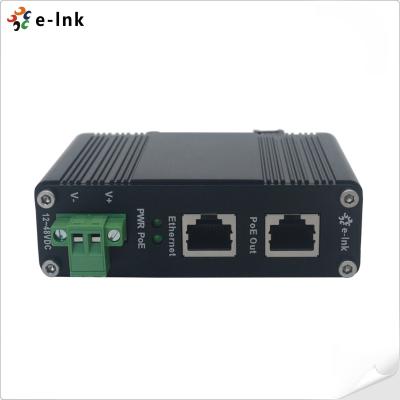 China 12 ~ 48V DC Power Over Ethernet Injector Industrial 1.25G 2.5G 5G 10G PoE RJ45 Conector à venda