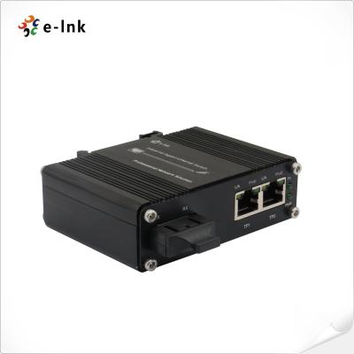 China Puerto 100Base-FX 90W 10Mbps del convertidor 1 de la fibra del PWR 48VDC POE medios en venta