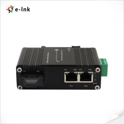 Chine 1 100BASE convertisseur gauche RJ45 MDI automatique de médias de fibre de Sc POE industriel à vendre