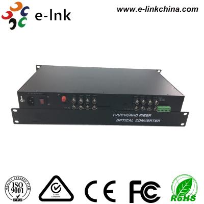 China 16CH AHD CVI TVI Over Fiber Converter , HD - AHD / HD - CVI / HD -TVI Optical Transceiver for sale