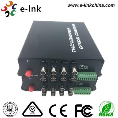 China 8 Channel AHD CVI TVI Over Fiber Optic Media Converter 20km Transmission Distance for sale