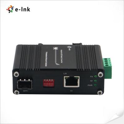 Cina Fibra Media Converter 10G Industrial 5G/2.5G/1G/100M Rame a 10GBASE-X SFP+ in vendita