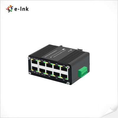 China Mini 10 Port Gigabit Switch 8 Port 10/100/1000T 30W PoE naar 2-Port RJ45 Uplink Din Rail Montage Te koop