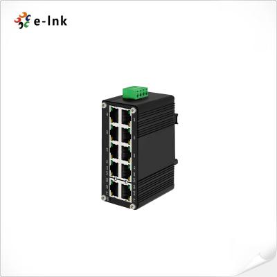 China 10 Port Unmanaged PoE Switch 8 Port 10/100/1000T 802.3at para 2 Port Gigabit RJ45 Uplink à venda