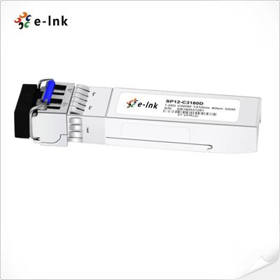 China 1.25G CWDM DFB SFP-transceiver met DDM-compatibiliteit Duplex LC 80KM Te koop