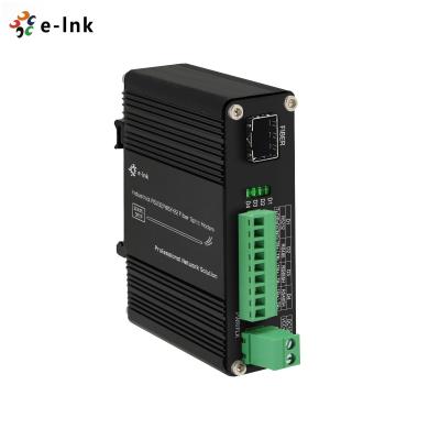 China Conversor de medios de fibra de fibra de serie industrial RS232 RS485 RS422 Din Rail Modem de fibra óptica en venta