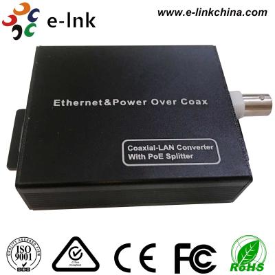 China 10/100M EOC onverter, Ethernet om Media Convertor met POE te overhalen spillter Te koop