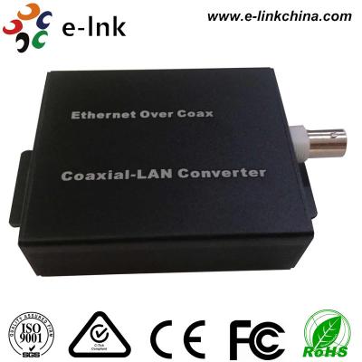 China 10/100Mbps IP Ethernet over Coaxiale Convertor met de Voeding van Gelijkstroom 12v Te koop