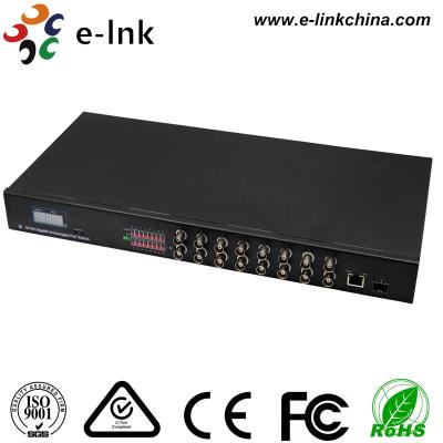 Chine 16 port Unmanaged du commutateur 16 de POC de port BNC + 1 port 10/100/1000Base-TX + 1 port 1000M SFP à vendre