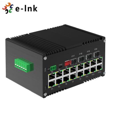 Chine 16 ports 10/100/1000T Gigabit à 4 ports 1000X SFP Uplink Commutateur Ethernet industriel géré à vendre