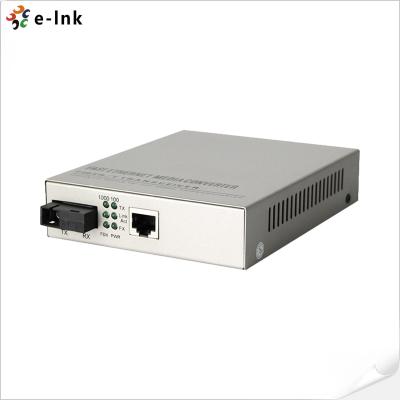 China Snel Ethernet-mediaconverter met ingebouwde PSU 10/100M WDM SC-vezel Te koop