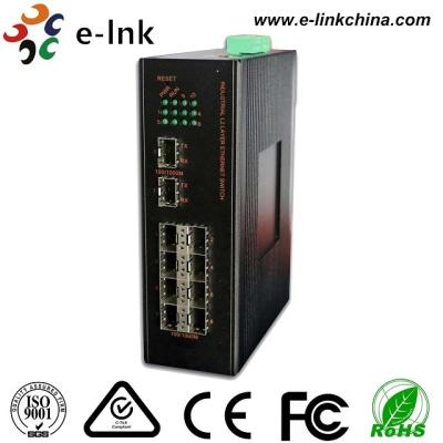 China Puerto manejado industrial el 100/1000M SFP del interruptor 8 de la fibra óptica + 2 - interruptor de la fibra de SFP del puerto en venta