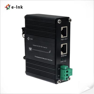 China Din Rail Industrial PoE Injector Adapter for 2.5G 802.3bt 95W Power 12-48V DC for sale