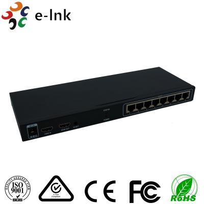 China 1x8 HDMI über Faser-Optikergänzung, CAT5/6 Frequenz des Ergänzungs-Teilers 20-60kHz IR zu verkaufen