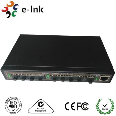 Chine Ports optiques Unmanaged des ports 8x100M SFP du commutateur 9 d'Ethernet + liaison montante combinée de port du port de 1x1000M SFP/TP à vendre