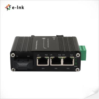 China Mini-Industrial Ethernet-Switch mit 3×10/100/1000T PoE-Ports + 1×1000X SC-Port zu verkaufen