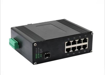 China Industrial Ethernet Switch met 8×10/100Base-TX +1×100BASE-FX-poorten Te koop