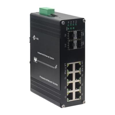 Chine Commutateur Ethernet industriel avec port SFP 8×10/100/1000T + 4×1000X à vendre