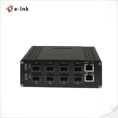 中国 2×10/100/1000BASE-T+8×1000BASE-X SFP ポートを持つ産業用光学スイッチ 販売のため