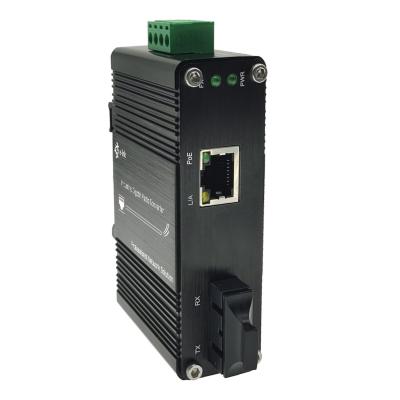 China Micro Industrial Media Converter met 100BASE-FX naar 10/100BASE-T 30W PoE+-poorten Te koop