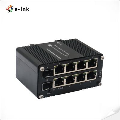 China Micro Industrial Managed 8-Port 10/100/1000T 802.3at PoE plus 2-Port 100/1000X SFP Ethernet-Switch zu verkaufen