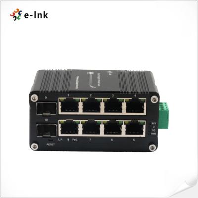 China Micro Industrial Managed 8-Port 10/100/1000T und 2-Port 100/1000X SFP Ethernet Switch zu verkaufen