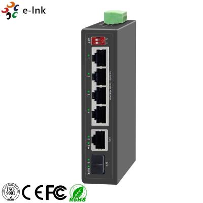 China 4-port 10/100/1000BASE-T PoE + 1-port 1000BASE-X SFP and 1-port 1000BASE-T Industrial 250m PoE Switch zu verkaufen