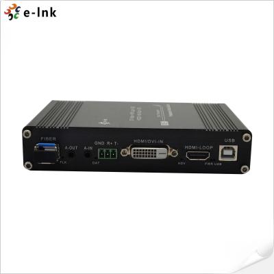 中国 1Ch 1080P DVI + USB KVM + 1Ch RS232 + 1Ch ビディ ステレオ オーディオ + 1Ch GPIO ファイバー エクステンダー 販売のため