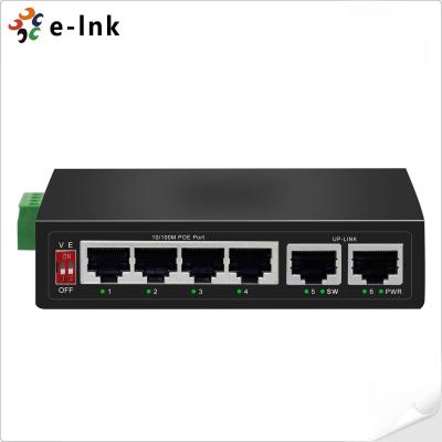 China 4 puertos 10/100BASE-T PoE + 2 puertos 100BASE-T Uplink Industrial 250m PoE Switch en venta