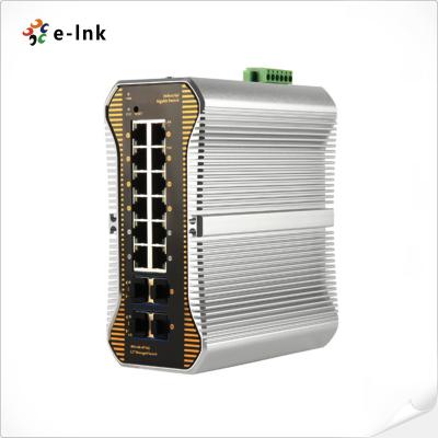 China Switch Ethernet gerenciado L2+ industrial de 12 portas 10/100/1000T + 4 portas 10G SFP+ à venda