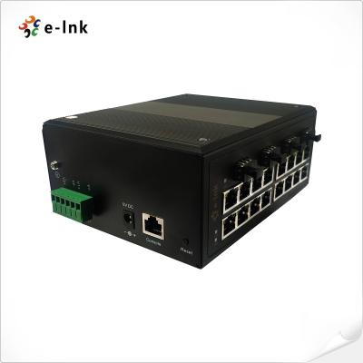 China Commutador Ethernet de 16 puertos industrial 10/100/1000T 802.3at PoE + 4 puertos 100/1000X SFP gestionado en venta