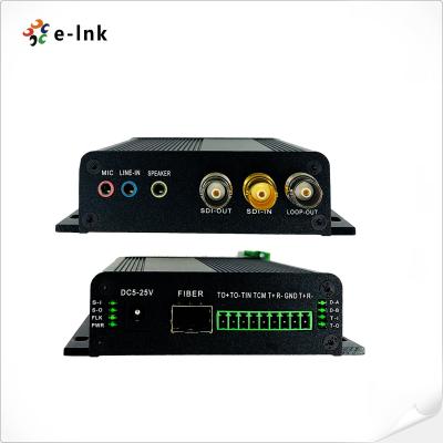 China 1Ch bidireccional 3G-SDI com Loop-out + 1Ch Tally + 2Ch bidireccional RS485 ou RS422 + 2Ch áudio estéreo + 1Ch microfone sobre conversor de fibra à venda