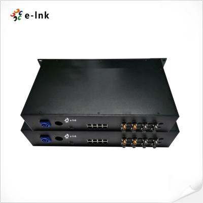 China 8Ch Gigabit PoE + 6Ch Avançar 3G-SDI + 2Ch Atrás 3G-SDI Extensor de Fibra Óptica à venda