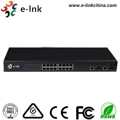 China POE Industriële Gigabit Ethernet Schakelaar, Beheerde Industriële Ethernet-Schakelaar 16FE 10/100M 2SFP 1000M Te koop