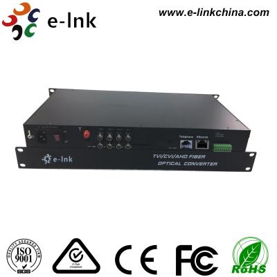 China 8 de Media van Kabeltelevisie van CH 1080P AHD Videoconvertor 1 Achterwaarts Gegevensrs485 Type 20km van CH Transmissie Te koop