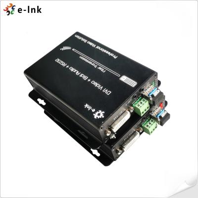 中国 繊維光学のエクステンダーDVIの二方向のステレオ上のHDCP 1.2 1Ch RS232 販売のため