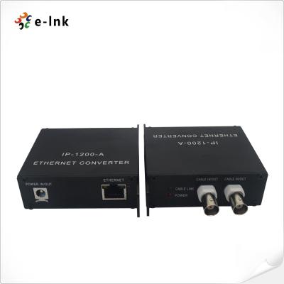 China 50W 300m Ethernet over Coaxiale Convertor 80Mbps TCP met PoE Functie Te koop